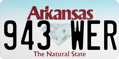 AR license plate 943WER