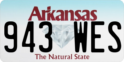 AR license plate 943WES