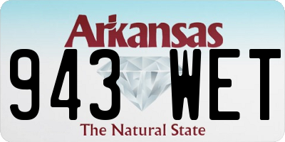 AR license plate 943WET