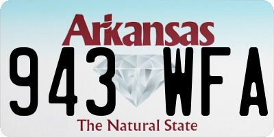 AR license plate 943WFA