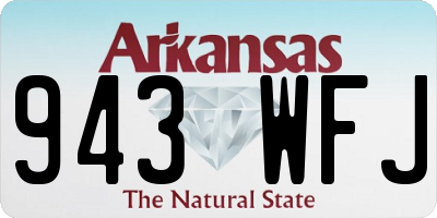 AR license plate 943WFJ