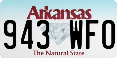 AR license plate 943WFO