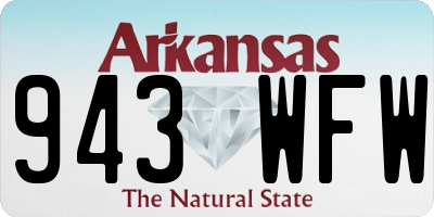 AR license plate 943WFW