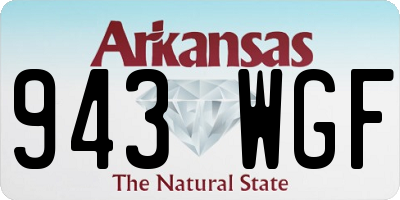 AR license plate 943WGF