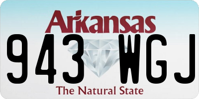 AR license plate 943WGJ