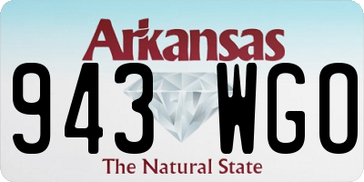 AR license plate 943WGO