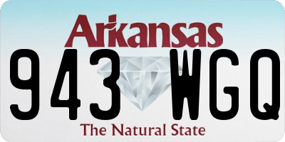 AR license plate 943WGQ