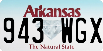 AR license plate 943WGX