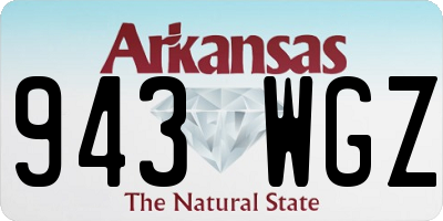 AR license plate 943WGZ