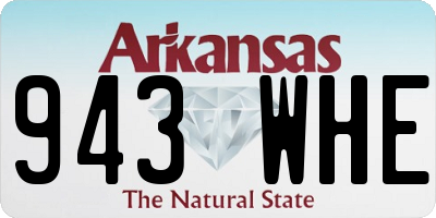 AR license plate 943WHE