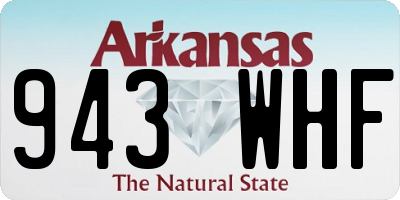 AR license plate 943WHF