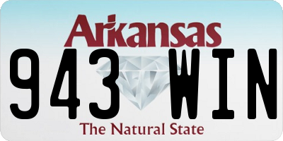 AR license plate 943WIN