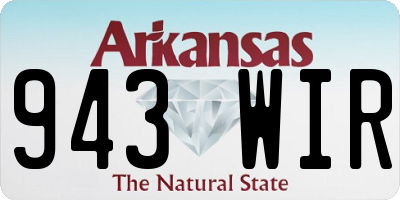 AR license plate 943WIR