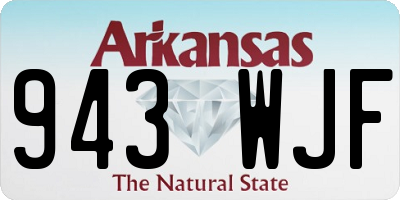 AR license plate 943WJF