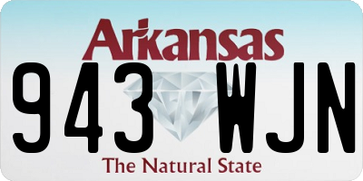 AR license plate 943WJN