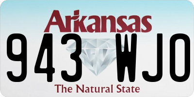 AR license plate 943WJO