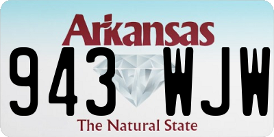 AR license plate 943WJW
