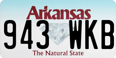 AR license plate 943WKB