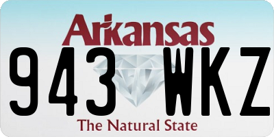 AR license plate 943WKZ