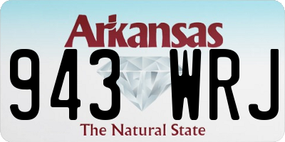 AR license plate 943WRJ
