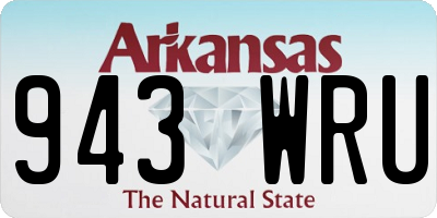 AR license plate 943WRU