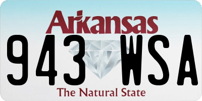 AR license plate 943WSA