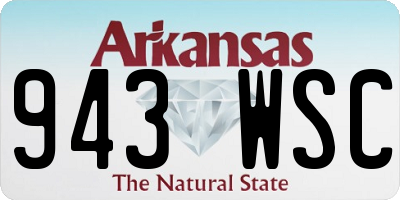 AR license plate 943WSC