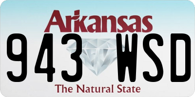 AR license plate 943WSD