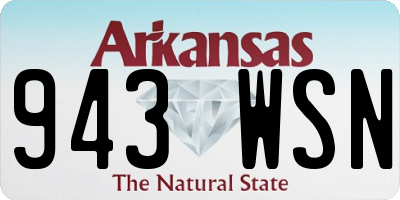 AR license plate 943WSN