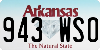 AR license plate 943WSO