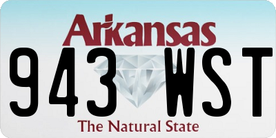 AR license plate 943WST