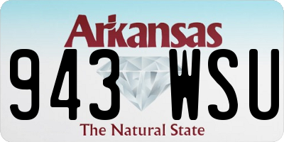 AR license plate 943WSU