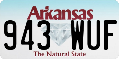 AR license plate 943WUF