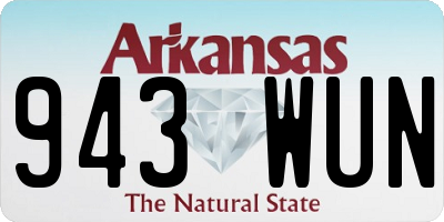 AR license plate 943WUN
