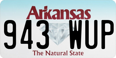 AR license plate 943WUP
