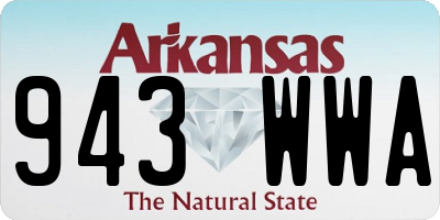 AR license plate 943WWA