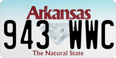 AR license plate 943WWC