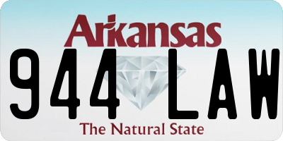 AR license plate 944LAW