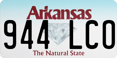 AR license plate 944LCO