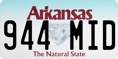 AR license plate 944MID