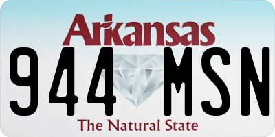 AR license plate 944MSN