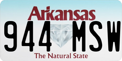 AR license plate 944MSW