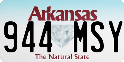 AR license plate 944MSY