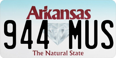 AR license plate 944MUS