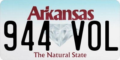 AR license plate 944VOL