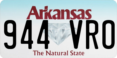 AR license plate 944VRO