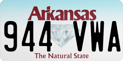 AR license plate 944VWA