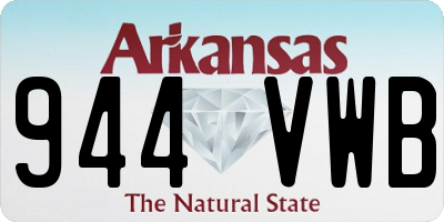 AR license plate 944VWB