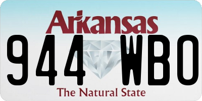 AR license plate 944WBO