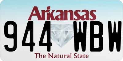 AR license plate 944WBW